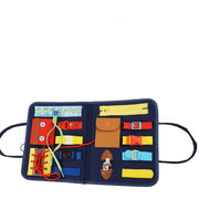 Montessori clothing training bag designed to help children practice dressing skills.