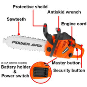 Kids Tools Power Chainsaws Electric Repair Toys Realistic Sound Children Pretend Play Halloween Christmas Birthday Gift For Boys - Playfulleaps