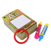 Water drawing learning cards designed for interactive and educational art activities for children.