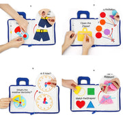 Colorful baby learning book designed for early childhood education.