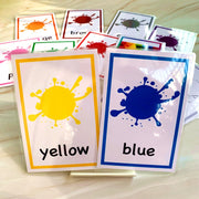 12Pcs Kids English Learning Word Cards Color Flash Cards Learning toys for Children Color Cognition Memory Education Montessori - Playfulleaps