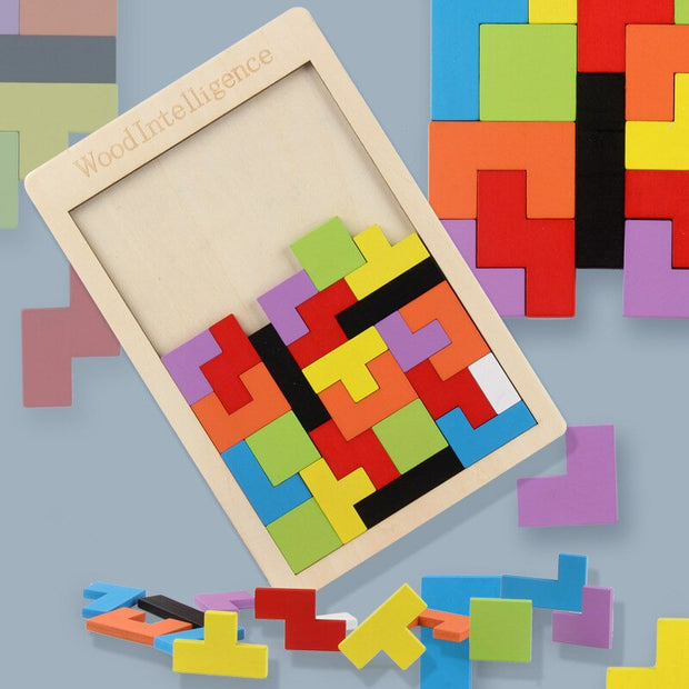 Colorful Wooden Educational Puzzle
