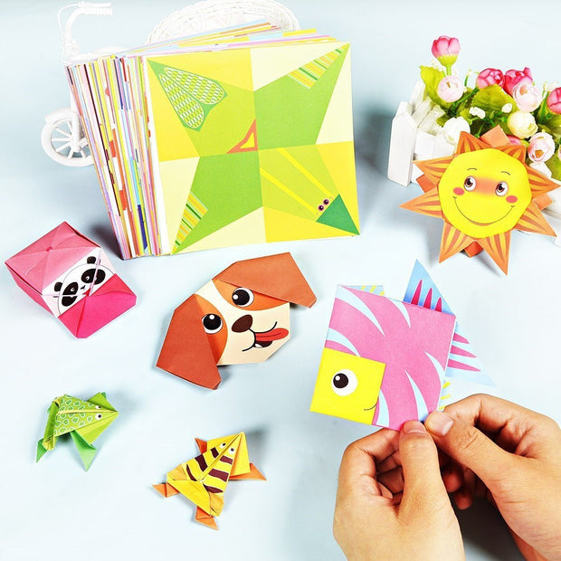 54 Pages Montessori Toys DIY Kids Craft Toy 3D Cartoon Animal Origami Handcraft Paper Art Learning Educational Toys for Children - Playfulleaps