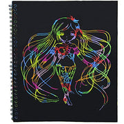 Large color scraping book featuring vibrant rainbow scratch-off pages for creative drawing.