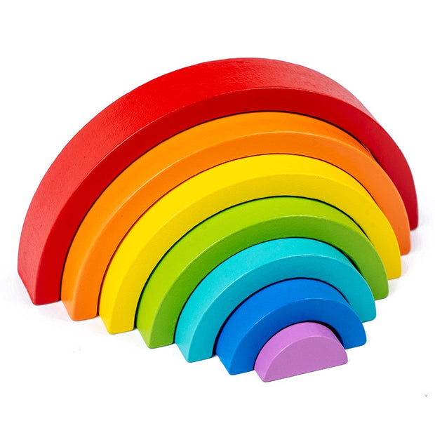 Kids Montessori Rainbow Building Blocks