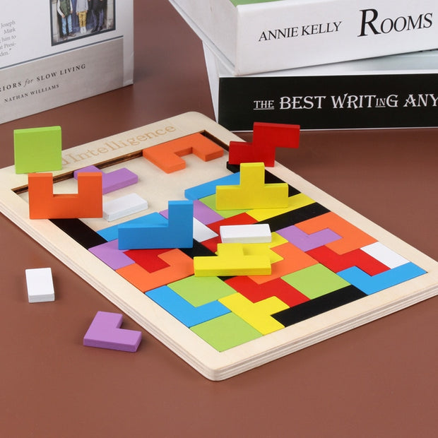Colorful Wooden Educational Puzzle