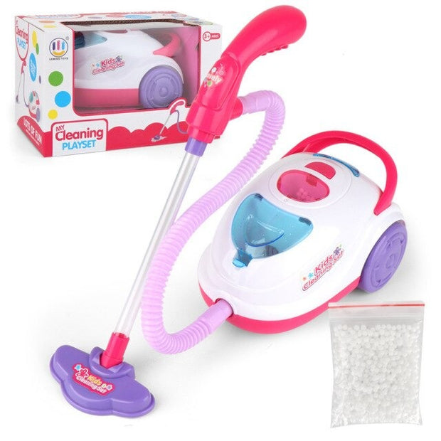 Children Pretend Play Toys Housekeeping Tools Set  Simulation Mini Furniture Vacuum Cleaner Charging Housework Girls Xmas Gift - Playfulleaps